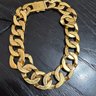 UTERQUE Gold Tone Chocker Necklace Size Medium
