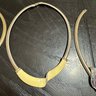 Vintage Gold Tone Enamel Statement Necklaces