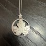 ENCO Sterling Front Maple Leaf Necklace