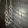 Lot Of 3 Silver Tone Necklaces