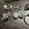 Lot Of 6 Pairs Silver Tone Clip On Earrings