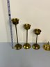 Brass And Mixed Metal Candle Holders And Bird Wall Decor