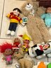 Group Of Dolls And Toys With Trolls, Taco Bell Dog And Harry Potter Looking Plush