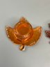 2 Colorful Leaf Shaped Glass Candle Holders