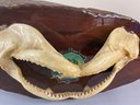 Mounted Shark Mouth Clock Sharp Teeth Real Cool For A Man Cave Or Bar!