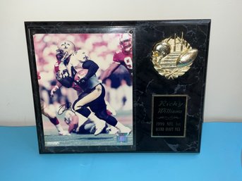 Ricky Williams New Orleans Saints Autographed 8x10 Plaque With COA