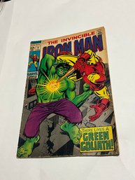 The Invincible Iron Man #9 The Lives A Green Goliath (the Hulk) 1968 Comic Book