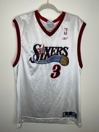 Allen Iverson Philadelphia Sixers Reebok Basketball Jersey Size L