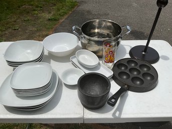 More Mixed Cookware And Mixed Plates And Bowls