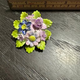 Royal Adderley Floral Brooch Made In England
