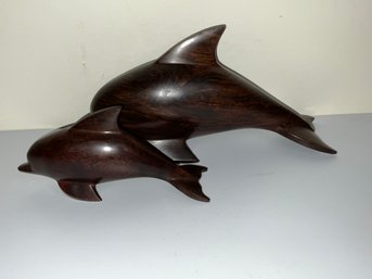 Wooden Whales Or Dolphins
