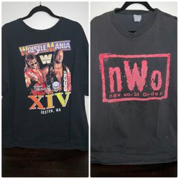 2 Wrestling Shirts NWO And Wrestle Mania 1998