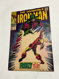 The Invincible Iron Man #5 Frenzy In A Far-flung Future 1968 Comic Book