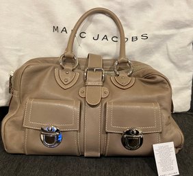 Marc Jacobs Venetia Tan And Plum Bag With Dust Cover