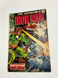 The Invincible Iron Man #4 Unconquered Is The Unicorn 1968 Comic Book