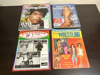 Mixed Magazines Vintage Wrestling, Rolling Stone, SI Swimsuit And More