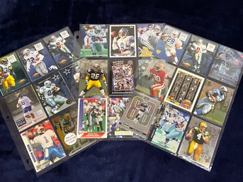 3 Pages Of Football Cards With Brett Favre 2020 Elements Gold Insert Plus Inserts And Rookies