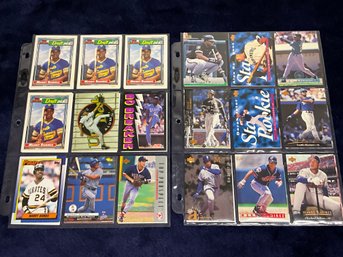 2 Pages Of Baseball With Manny Ramirez Rookie Cards, Nomar And Damon Prospect Cards And More