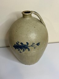 Vintage Unique Shape With Blue Design Stoneware Jug