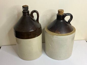 Pair Of Vintage Stoneware Jugs