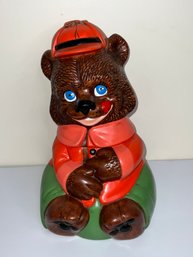 Vintage Ceramic Teddy Bear Cookie Jar