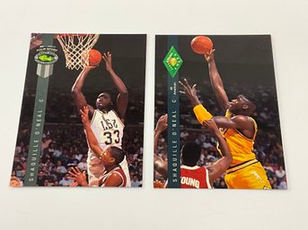 2 Shaquille Oneal 1992-93 Classic Four Sport Draft Pick Collection Rookie Cards