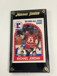 Michael Jordan 1989-90 NBA Hoops All-star Card In Custom Holder