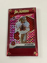 Joe Montana 2021 Mosaic Pink Prizm Card In Custom Holder