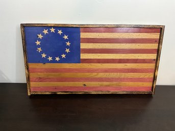 Wooden American Flag Serving Tray