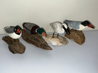 Wooden Shore Birds 3 Signed Herb