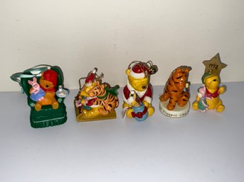 Group Of Winnie The Pooh Christmas Ornaments