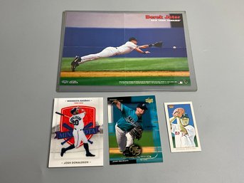Jeter Fold Out, Beckett #'d Rookie And Other Baseball Cards