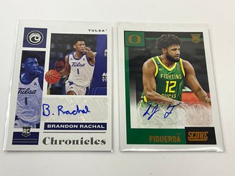 Brandon Rachal And LJ Figueroa Chronicles Autographed Rookie Cards