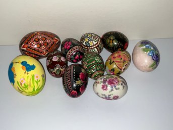 Mixed Group Of Decorative Eggs
