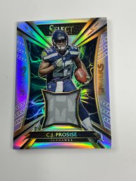 CJ Prosise 2016 Select Sparks Prizm Relics Rookie Jersey /99