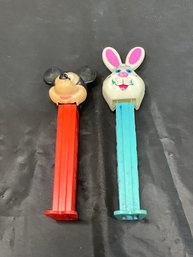 Vintage Mickey Mouse And Easter Bunny Pez