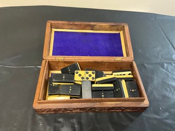 Vintage Ornate Box Of Dominos