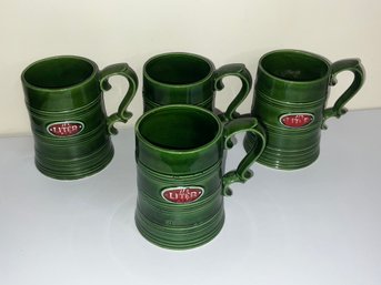 Set Of 4 Vintage Trafalgar Square 1/2 Liter Mugs