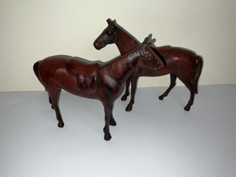 2 Metal Horses Heavy With Detail