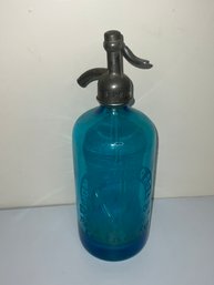 Vintage Home Beverage Blue Seltzer Bottle