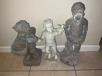 Group Of 3 Garden Statues