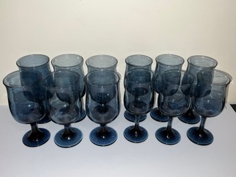 2 Sets Of Blue Glassware