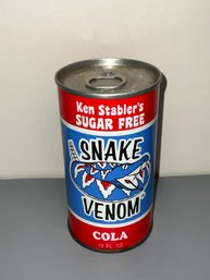 Vintage Ken Stabler Snake Venom Cola Soda Can