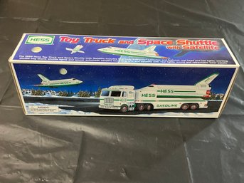 1999 Hess Toy Truck And Space Shuttle With Satellite