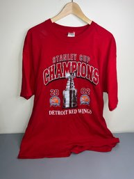 Detroit Red Wings 2002 Stanley Cup Champions Tee Shirt