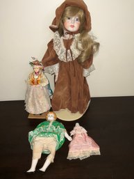 Vintage Doll Lot With Simon Halbig 117/a 55 Doll