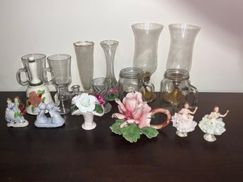 Mixed Glassware And Decor Lot