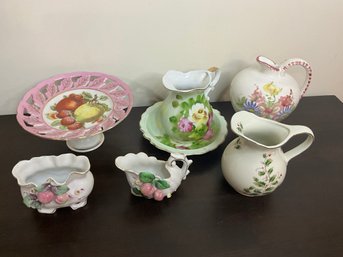 Pottery And Porcelain Lot With Vintage Noritake And Royal Halsey