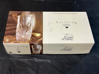 Cristal Darques Salzbur Gold 4 Goblets