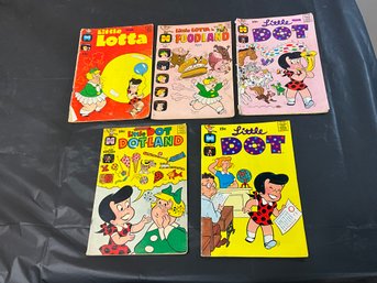 Vintage Comic Books With Dot And Lotta